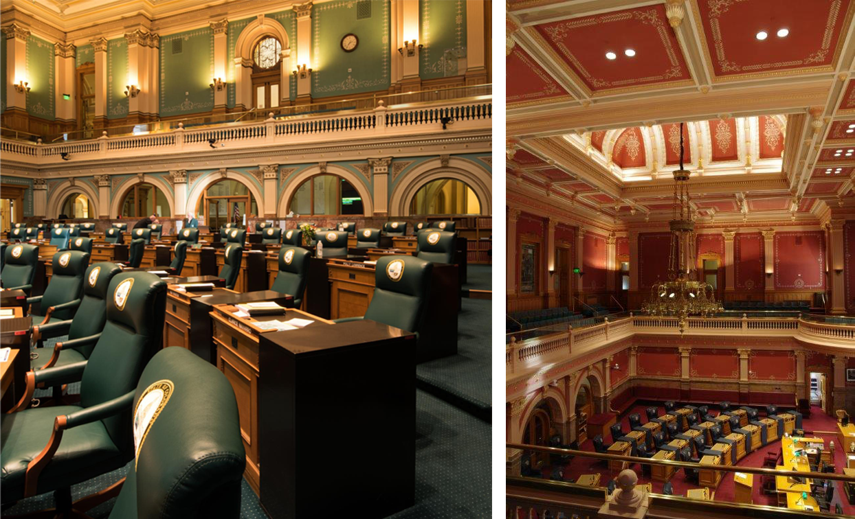 house and senate chambers