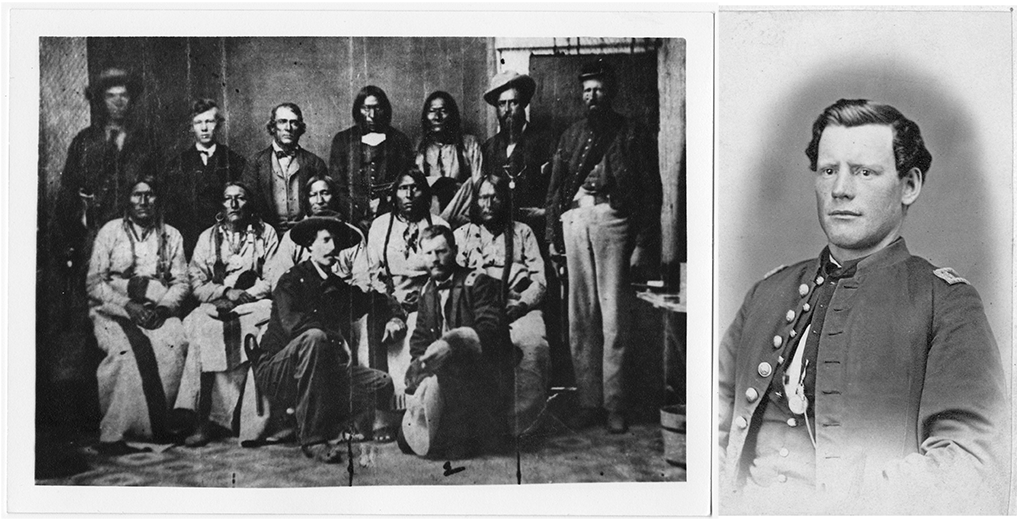 group of Sand Creek Indians and Silas Soule